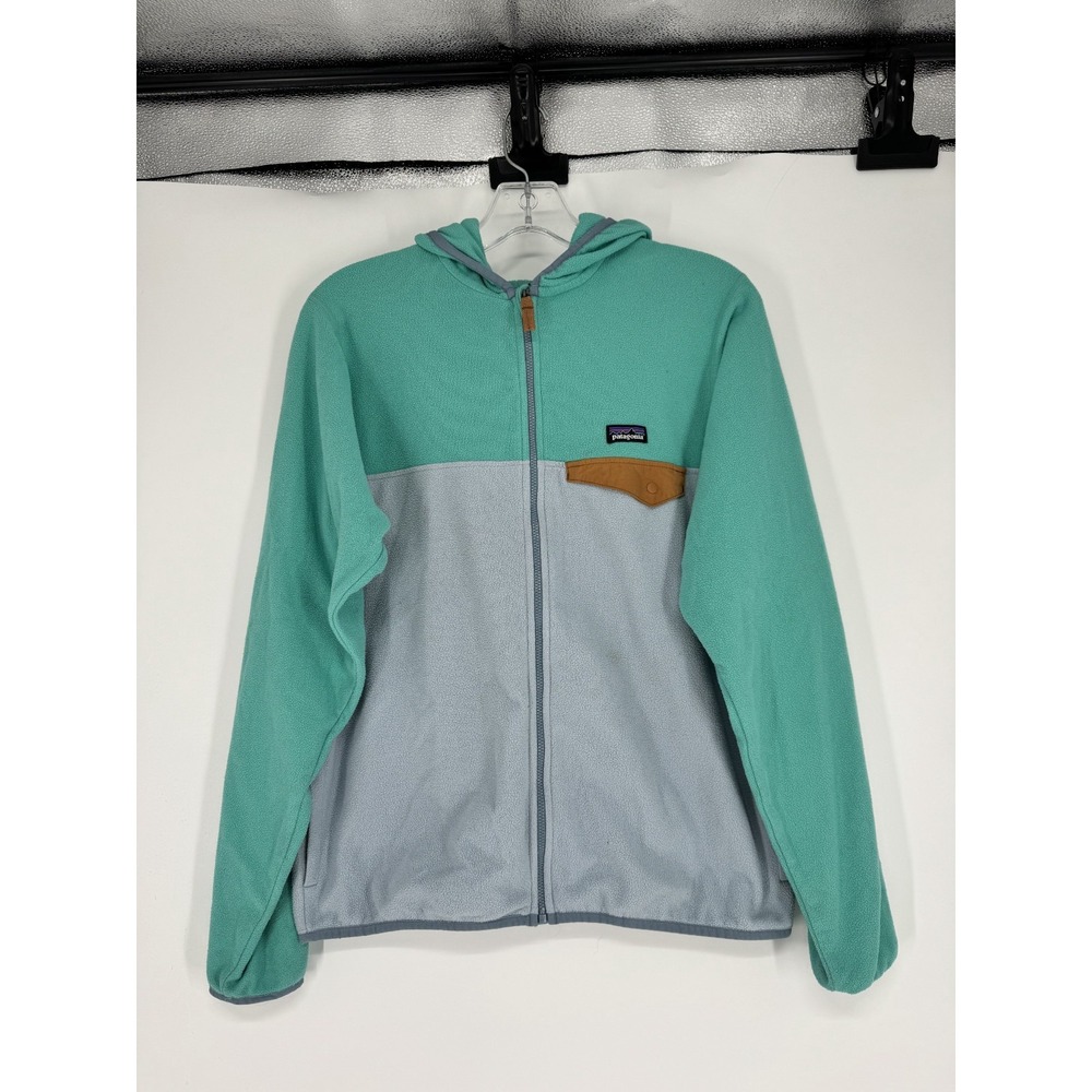 Patagonia Micro D Snap T Fleece Jacket Youth Kids 2XL Colorblock 65465 Full Zip